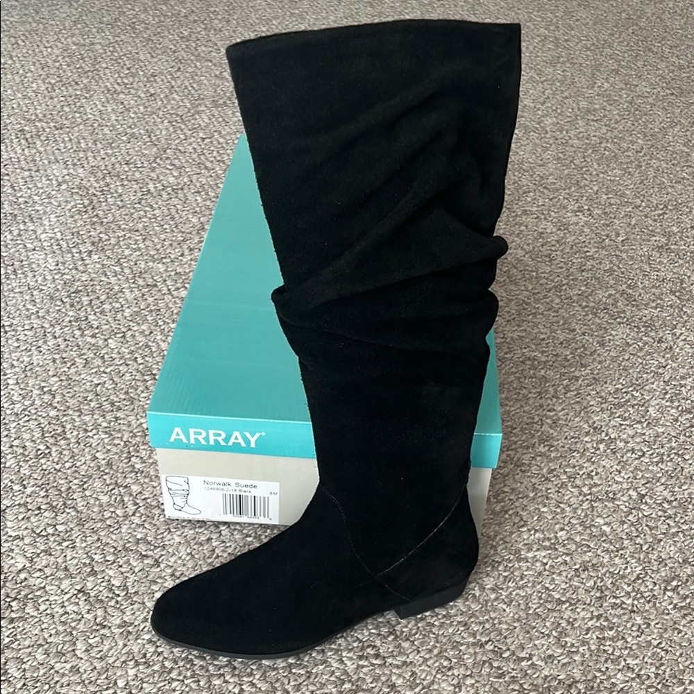 ARRAY Women's Black Suede Boots
